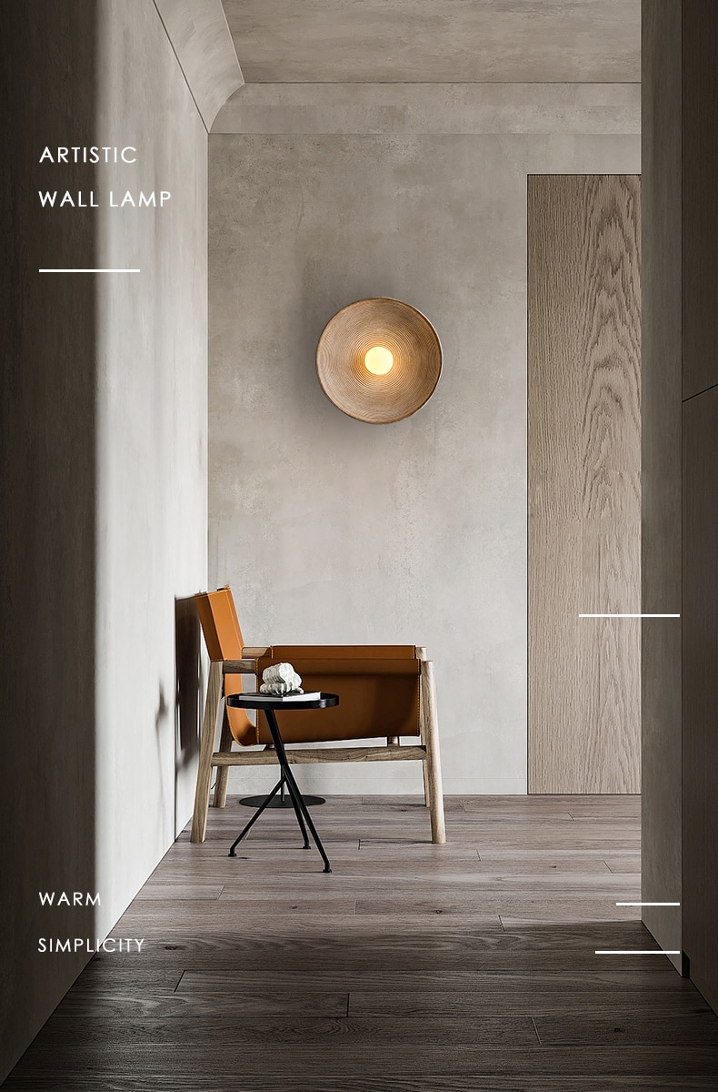 Wall Lamp Bedroom Living Room Lamp 110V Modern Resin Glass