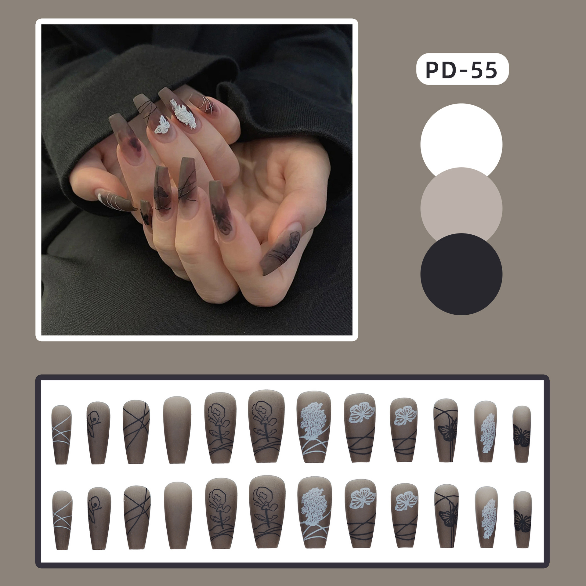 PD-55-Fake Nails Art