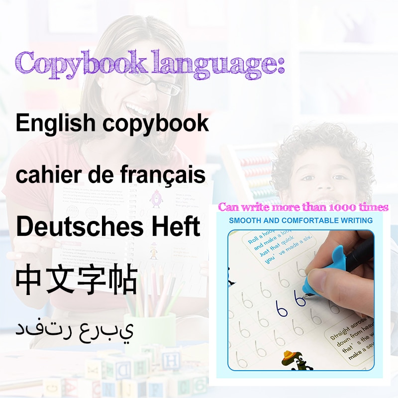 Reusable Montessori Toys English French Copybooks