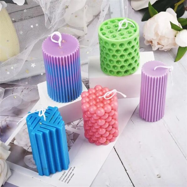 Classical Cylindrical Silicone Candle - Image 2