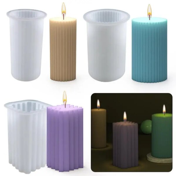 Classical Cylindrical Silicone Candle - Image 6