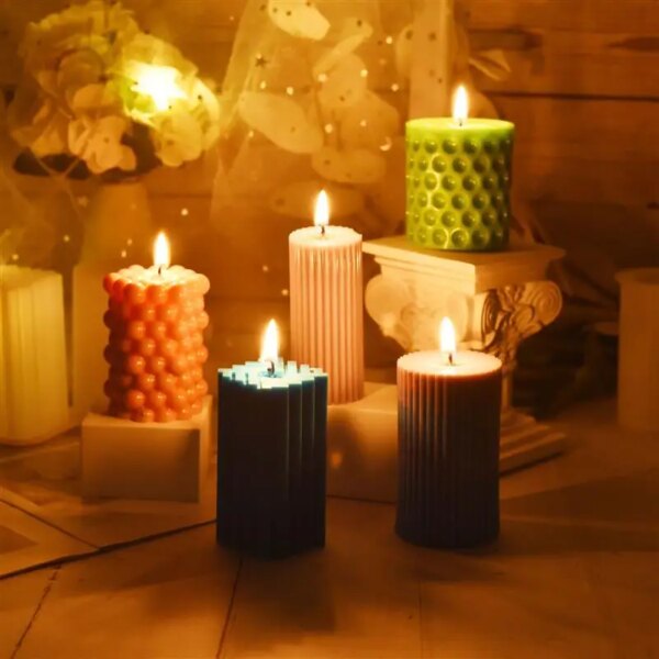 Classical Cylindrical Silicone Candle - Image 5