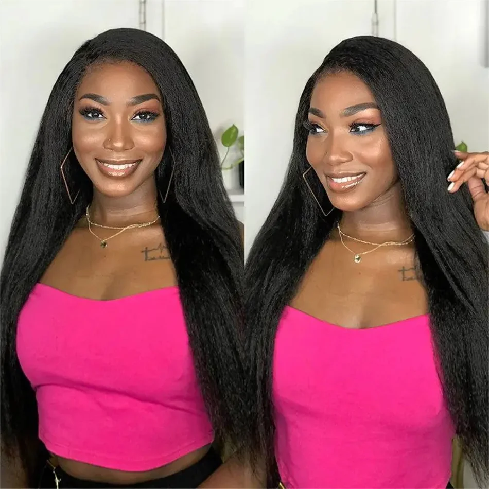 Kinky Straight 13x4 Lace Front Human Hair Wigs