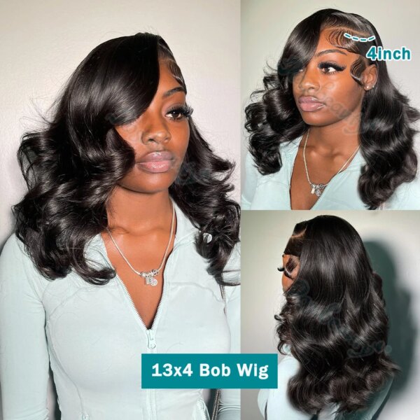 13x6 Lace Frontal Human Hair Wigs 5x5 Closure Preplucked – Image 2