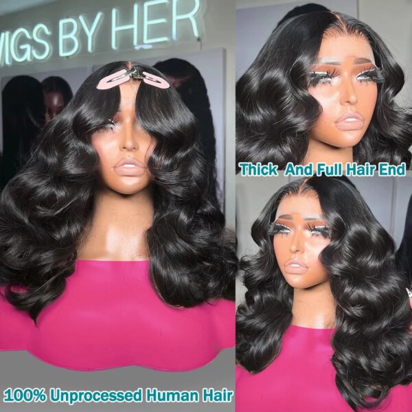 13x6 Lace Frontal Human Hair Wigs 5x5 Closure Preplucked – Image 4