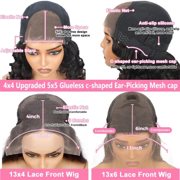 Wig 13x6 Transparent Lace Frontal180% Density – Image 6