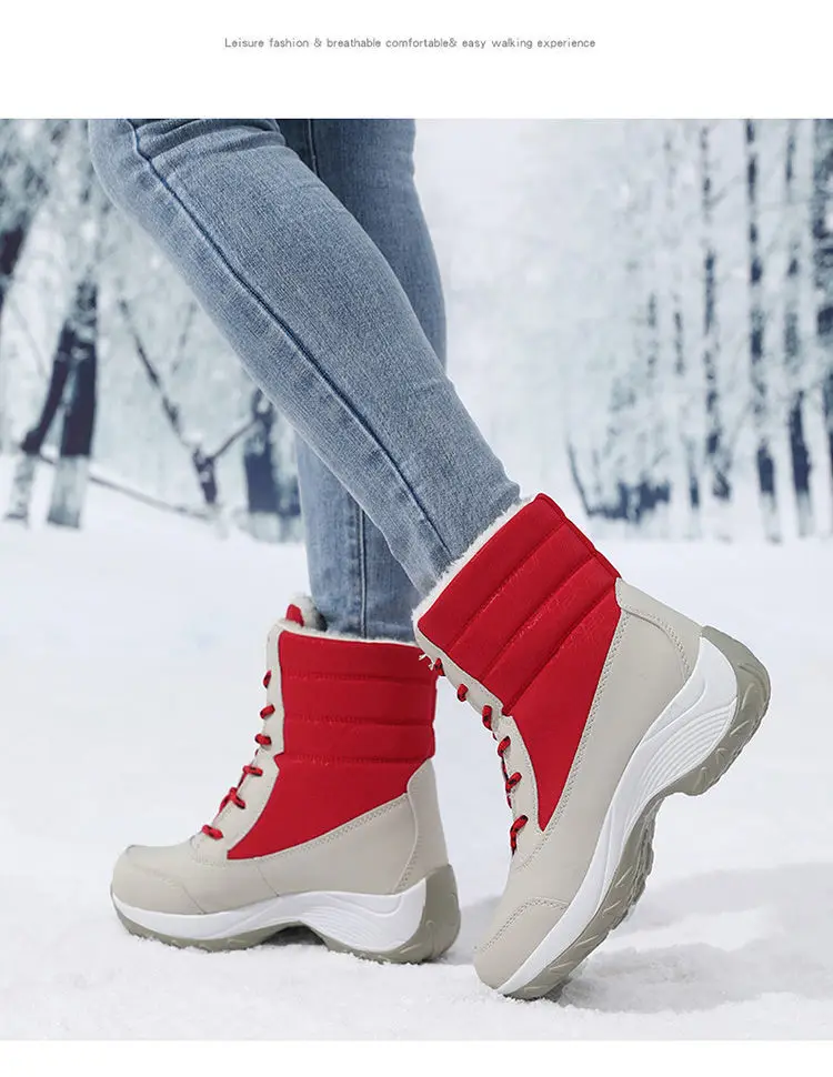 Winter Warm Snow Boots Waterproof Non-slip