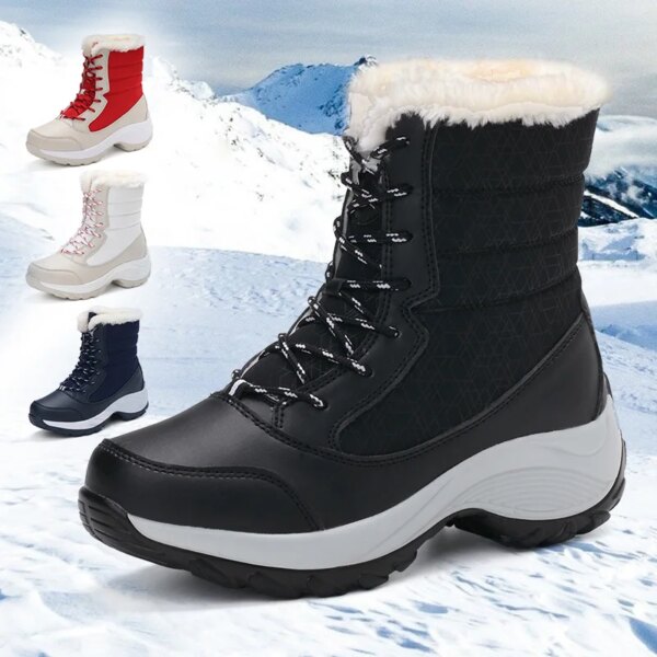 Winter Warm Snow Boots Waterproof Non-slip